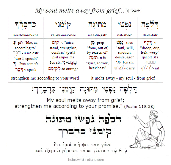 Psalm 119:28 Hebrew Lesson