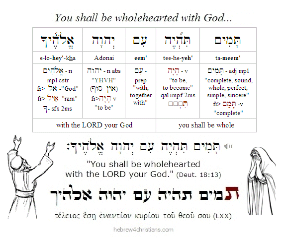 Deut 18:13 Hebrew Lesson